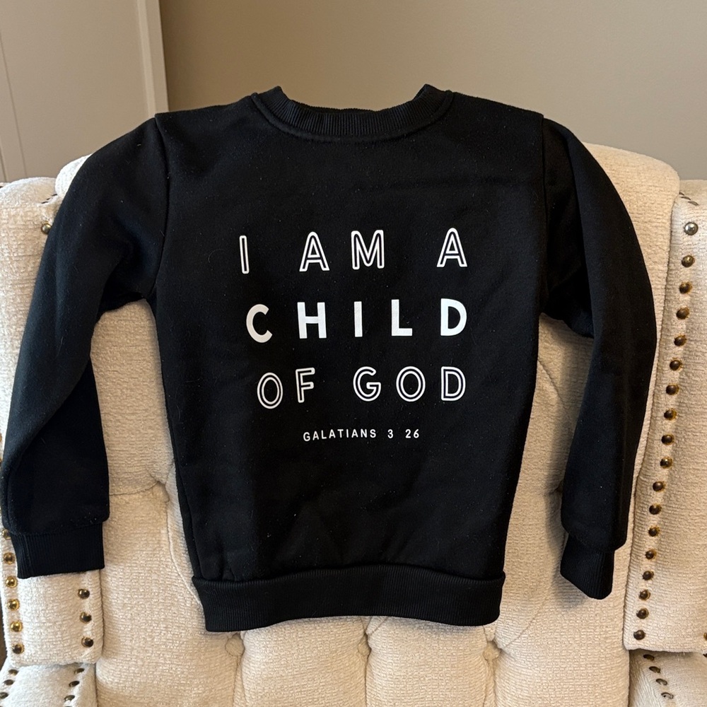 Black Kids Sweatshirt - I Am A Child of God